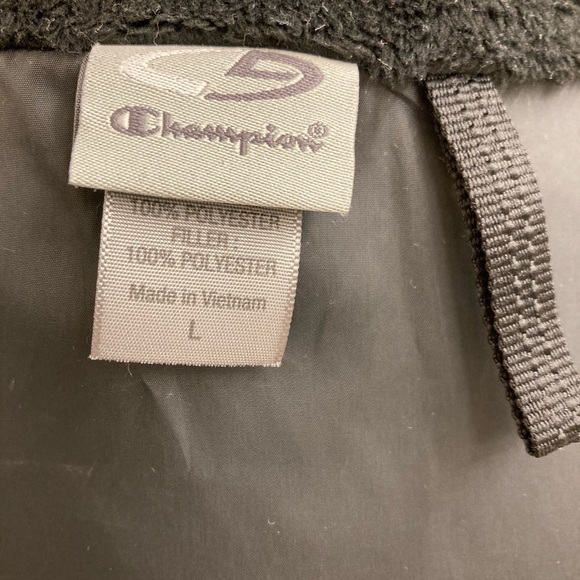 Puffer Vest Jacket Snow Ski Wear by Champion Large Gray & Black EUC - Picture 8 of 15